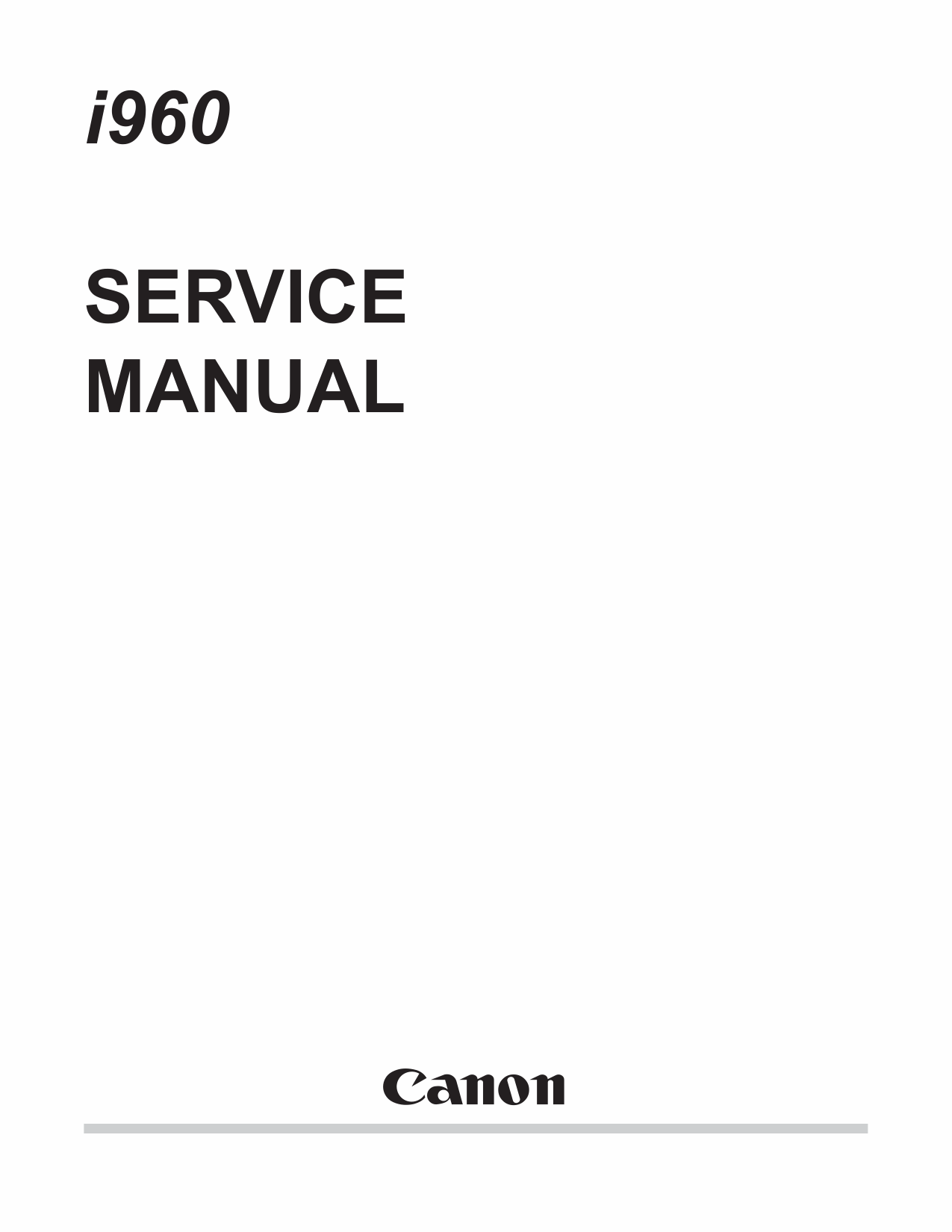 Canon PIXUS i960 i965 Service Manual-1